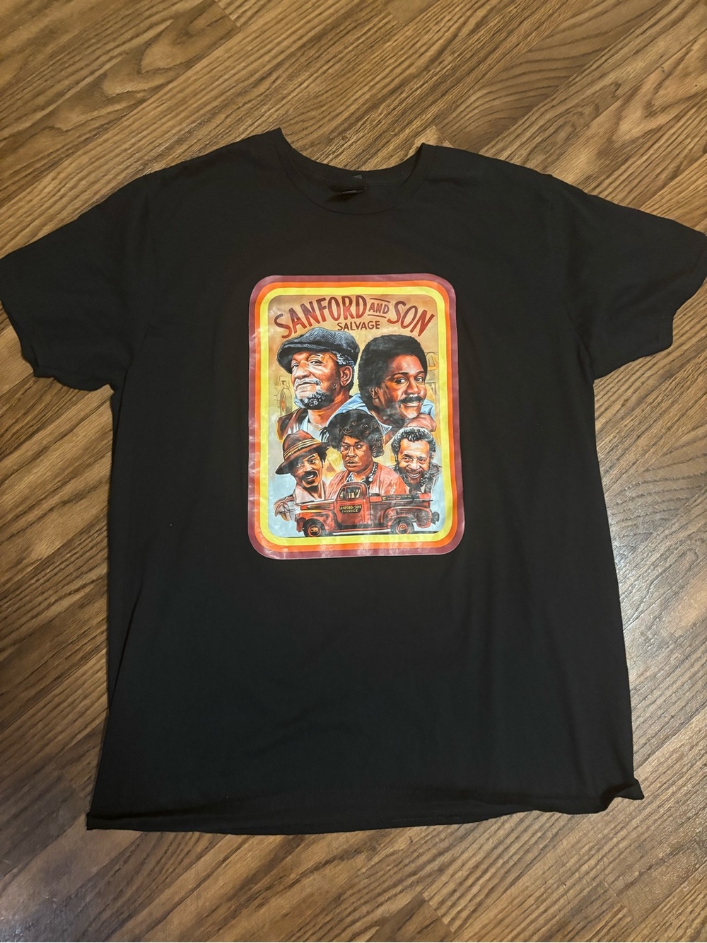 Sanford and Son Graphic Black Men's T-Shirt Size XL